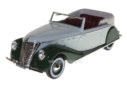 Изображение IXO-MUS-022 1/43 RENAULT Suprastella Coach 2-tones 1939 green/brown interiors