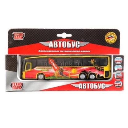 Изображение ТЕХНОПАРК 1/72 Автобус экскурсионный инерц. (свет, звук)