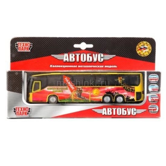 Изображение ТЕХНОПАРК 1/72 Автобус экскурсионный инерц. (свет, звук)
