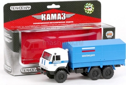 Изображение ТЕХНОПАРК 1/43 КАМАЗ тент Полиция инерц.