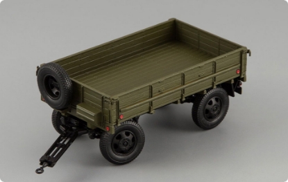 Изображение DIP 1/43 2-ПН-2 Прицеп с тентом, набор для сборки ящиков гражданские номера темно-зелёный