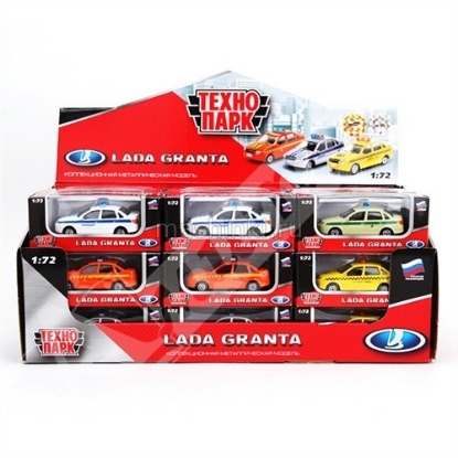 Изображение ТЕХНОПАРК 1/72 LADA Granta седан металл. 7,5 см в ассорт.