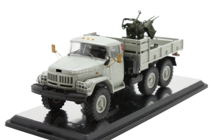 Изображение РУЧНАЯ РАБОТА 1/43 З_Л-131 с зенитной установкой ЗПУ-2 металл. серый