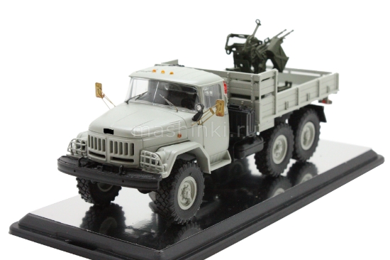 Изображение РУЧНАЯ РАБОТА 1/43 З_Л-131 с зенитной установкой ЗПУ-2 металл. серый