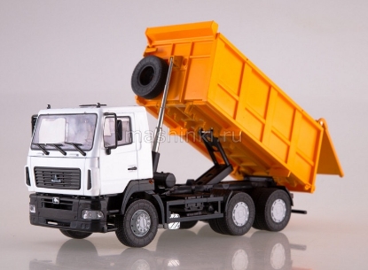 Изображение АИСТ 1/43 Минский-6501 самосвал бело-оранжевый