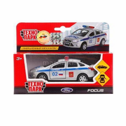Изображение ТЕХНОПАРК FORD Focus Полиция 12 см белый