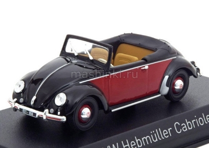 Изображение NOREV 1/43 VW Hebmuller 1949 black/red
