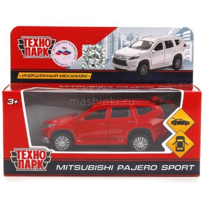 Изображение ТЕХНОПАРК MITSUBISHI Pajero Sport 12 см красный