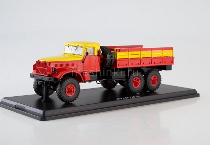 Изображение SSM 1/43 КРАЗ-214 бортовой МГТ красно-желтый