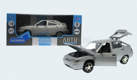 Изображение АВТОПАНОРАМА 1/22 В-2112 (свет, звук) серебристый