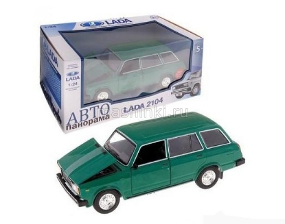 Изображение АВТОПАНОРАМА 1/24 В-2104 (свет, звук) зеленый