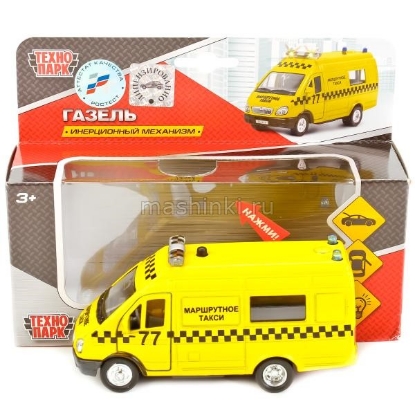 Изображение ТЕХНОПАРК 1/43 ГАЗЕЛЬ-2705 Маршрутное такси 13 см (свет, звук) желтый