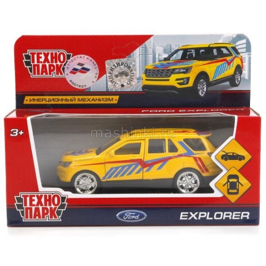 Изображение ТЕХНОПАРК FORD Explorer Спорт 12 см желтый