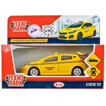 Изображение ТЕХНОПАРК KIA Ceed такси 12 см желтый