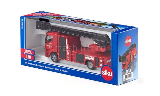 Изображение SIKU 1/50 MAN пожарная машина поворотная лестница красный