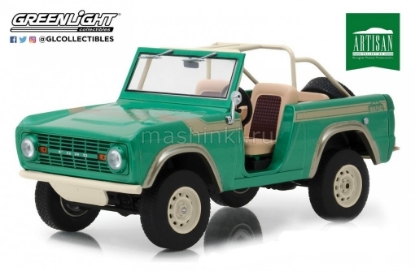 Изображение GREENLIGHT 1/18 FORD Bronco Twin Peaks 4x4 1976 (т/п Gas Monkey Garage)