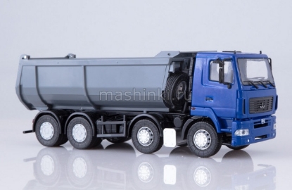 Изображение АИСТ 1/43 Минский-6516 самосвал U-образный кузов синий/серый