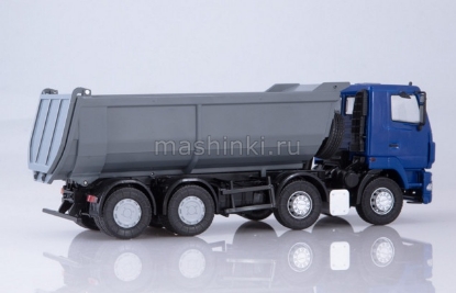 Изображение АИСТ 1/43 Минский-6516 самосвал U-образный кузов синий/серый