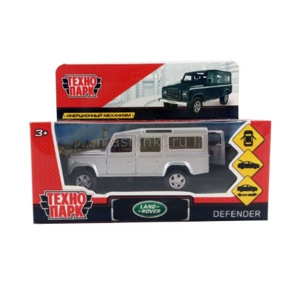 Изображение ТЕХНОПАРК LAND ROVER Defender 12 см серебристый