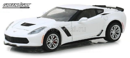 Изображение GREENLIGHT 1/24 CHEVROLET Corvette Z06 Coupe 2019 arctic white
