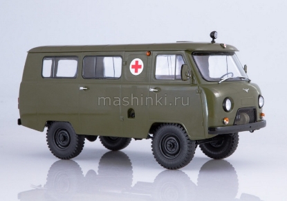 Изображение SSM 1/18 УАЗ-452А санитарный хаки