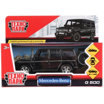 Изображение ТЕХНОПАРК MERCEDES-BENZ G-Class 12 см глянцевый черный