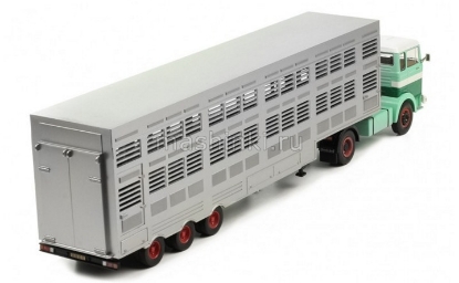 Изображение IXO 1/43 MERCEDES-BENZ LPS 1632 c п/прицепом-скотовозом 1970