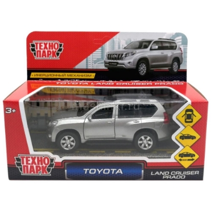 Изображение ТЕХНОПАРК TOYOTA Land Cruiser Prado 12 см серебристый
