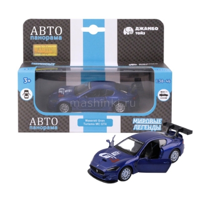 Изображение АВТОПАНОРАМА 1/43 MASERATI Gran Turismo MC GT4 откр. двери синий