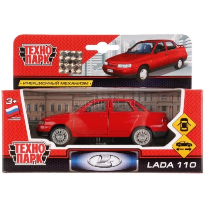 Изображение ТЕХНОПАРК LADA 110 (ВАЗ-2110) седан 12 см металл. красный