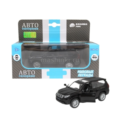 Изображение АВТОПАНОРАМА 1/42 TOYOTA Land Cruiser Prado откр. двери черный