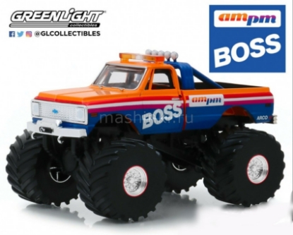 Изображение GREENLIGHT 1/43 CHEVROLET K-10 Monster Truck AM/PM Boss 1972 (колеса 66 дюймов)
