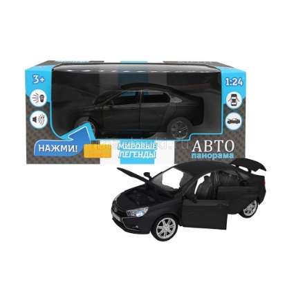 Изображение АВТОПАНОРАМА 1/24 LADA Vesta седан (свет, звук) черный