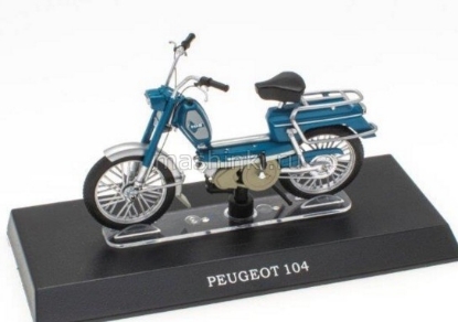 Изображение LEO MODELS-Scooters Collection 1/18 PEUGEOT 104 скутер blue