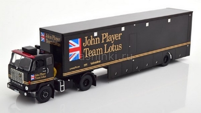 Изображение IXO 1/43 VOLVO F88 Race Transporter полуприцеп John Player Team Lotus 1972 black