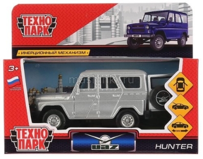 Изображение ТЕХНОПАРК УАЗ Хантер/Hunter 12 см серебристый