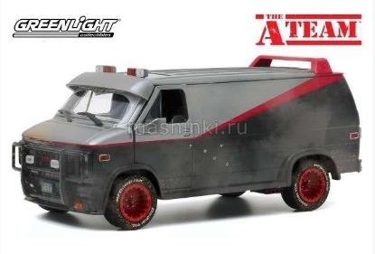 Изображение GREENLIGHT 1/24 GMC Vandura с пулевыми повреждениями (т/с Команда А) 1983