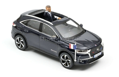 Изображение NOREV 1/43 CITROEN DS7 Crossback + фигурка президент Франции Э. Макрон 2017 dark blue