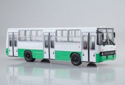 Изображение НАШИ АВТОБУСЫ-25 1/43 Автобус ИКАРУС-260.06 бело-зеленый (19.06.2021)
