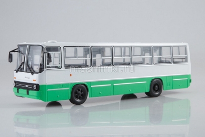 Изображение НАШИ АВТОБУСЫ-25 1/43 Автобус ИКАРУС-260.06 бело-зеленый (19.06.2021)