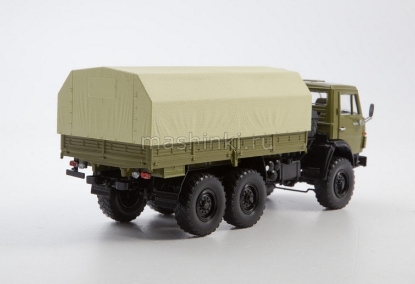Изображение SSM 1/43 КАМАЗ-4310 бортовой с тентом хаки