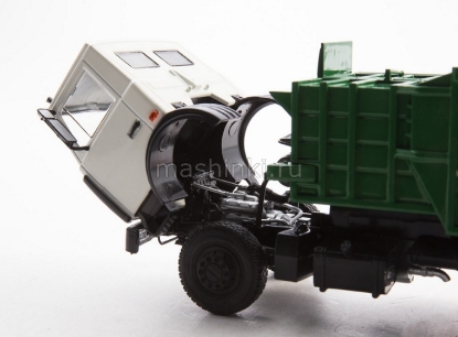 Изображение АИСТ 1/43 МКМ-35 (5337) мусоровоз с манипулятором серо-зеленый