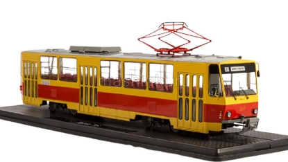 Изображение SSM 1/43 TATRA-T6B5 трамвай красно-желтый