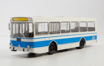 Изображение СОВА 1/43 ЛАЗ-4202 автобус бело-синий