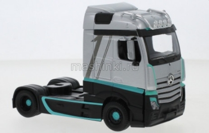 Изображение BBURAGO 1/43 Седельный тягач MERCEDES-BENZ Actros Gigaspace Customs 2020 silver/серебристый