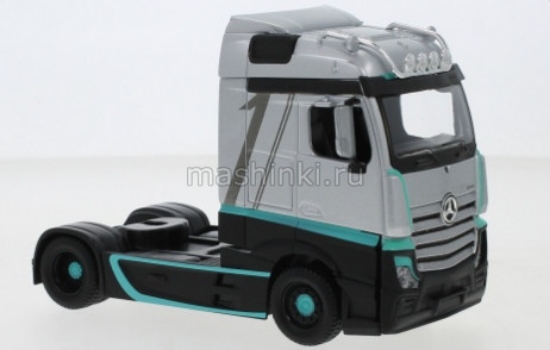 Изображение BBURAGO 1/43 Седельный тягач MERCEDES-BENZ Actros Gigaspace Customs 2020 silver/серебристый