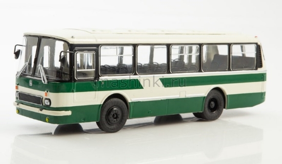 Изображение НАШИ АВТОБУСЫ-33 1/43 Автобус ЛАЗ-695Р бело-зеленый (05.02.2022)