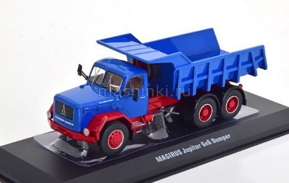 Изображение IXO 1/43 MAGIRUS Jupiter 6x6 самосвал 1960 blue/red