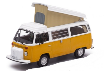 Изображение IXO 1/43 VW T2 Westfalia кемпер подъемная крыша 1978 dark yellow-white