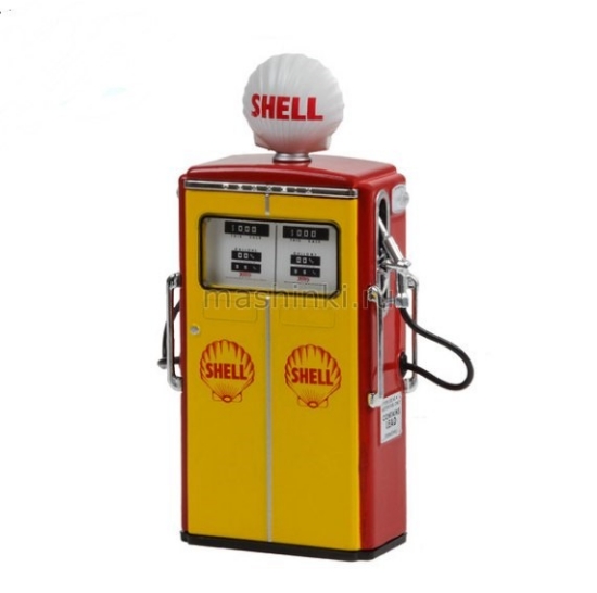 Изображение GREENLIGHT 1/18 Бензоколонка Tokheim 350 Twin Gas Pump Shell  1954